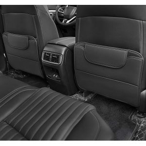 MCDA 2 Pièces Protection de Dossier Siège Voiture pour Renault Grand Scenic IV 2016-2020 2021 2022 2023 2024 2025, Coussin Siège Tapis Anti-Coup Pied Anti-Saleté avec Sac Rangement,Black (zhongweiyida, neuf)