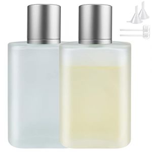 Bohoray 2Pcs 30ml Flacon Vaporisateur Verre, Vaporisateur Parfum vide Flacon Pulvérisateur Pour Voyages, Atomiseur Parfum Réutilisable Vide Avec Entonnoirs Presseur pour Voyages Date Vacances (BOHAOWL, neuf)