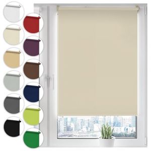 Sonello Store occultant Klemmfix sans percage90cm x 100cm Crème, Store Enrouleur Opaque pour fenêtres et Portes, Fixation avec ou sans perçage, Kit de Montage Inclus, Protection Solaire (GardenFlora - Home & Garden, neuf)