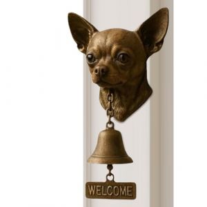 Generisch Sonnette de porte pour chien - D&eacute;coration murale rustique vintage - D&eacute;coration murale - Pour jardin, cour, maison et salle de s&eacute;curit&eacute; (XiQiYuyidian, neuf)