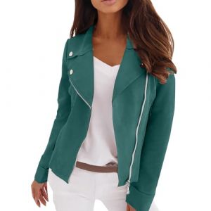 Cardigan Femme Grande Taille Veste Femme Mi Saison Gilet Avec Zipp&eacute; Manteau Bouton Manteaux 2025 Nouveau Veste Manches Longue V&ecirc;tements D&eacute;contract&eacute;s Loungewear Polyvalent Gilet Cintr&eacute;e Manteau (Weiwei's small shop, neuf)