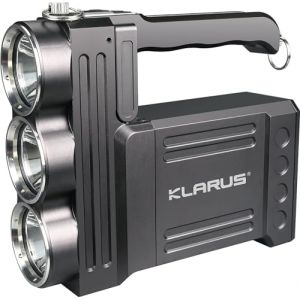 klarus RS80GT lampe de poche puissance 10000 lumens LED rechargeable lampe torche avec fonction de banque d'alimentation USB et lampe de table pour le camping, la p&ecirc;che, l'aventure, la randonn&eacute;e (Klarus&reg; EU Store, neuf)