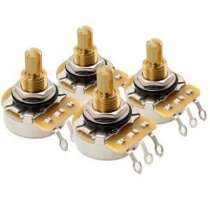 CTS 450G B500K Potentiomètre Laiton Standard Split Shaft 3/8 Pouce 10% Linéaire Taper pour Guitare électrique Basse(Lot de 4) (Musiclily Direct France, neuf)