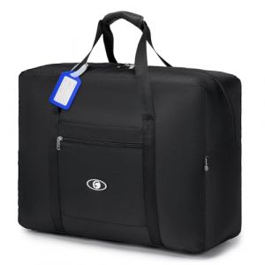 BAGZY Bagage Cabine 55x40x20 Ryanair Sac Voyage Cabine Pliable 45L Sac Bagage 55 x 40 x 20 cm Lufthansa Sacs de Sport Sacs Weekend Homme Femme Grande Cabine Avion Valise Organisateur Voyage Noir (BAGZY, neuf)