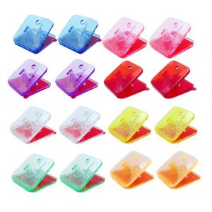 UMCHU 16 Pièces Clips muraux auto-adhésifs en plastique,Clips en Plastique Auto-adhésifs,Clips de Photo en Plastique,pour Photo Affiche de Bureau à Domicile(8 Couleurs) (XINGSUI, neuf)