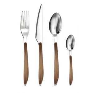 Ménagère 24 pièces - Collection Drop (Bois Foncé) (TB Groupe, neuf)