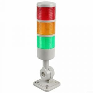 Lampe de tour de signalisation, feux de signalisation de machine industrielle, lampe de tour de balise avec base rotative (3 niveaux avec buzzer) (popmall-eu, neuf)