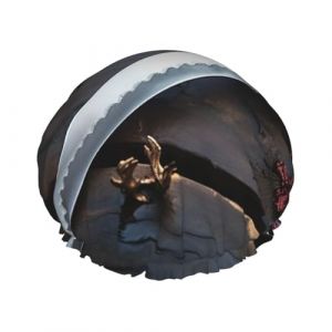 Bonnet de douche en forme d'épée de samouraï japonais pour femme - Réutilisable - Double couche - Bonnet de bain - Bonnet de bain étanche - Bande élastique - Pour spa et salon de douche (qinmeishangdian, neuf)