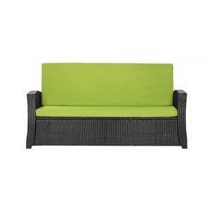 Setgarden® Coussin d'assise pour banc de jardin, en rotin synthétique, confortable, pour bancs de jardin, balancelle - Citron vert - 150 x 50 x 50 cm (setgarden, neuf)