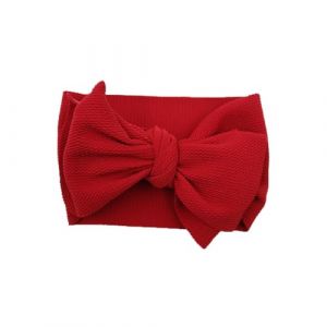 Hrlace Lot de 2 bandeaux pour b&eacute;b&eacute; fille avec grand n&oelig;ud turban - Bandeau &eacute;lastique pour cheveux - Pour b&eacute;b&eacute;s, tout-petits, nourrissons, nouveau-n&eacute;s - Bordeaux (Kunpengfa, neuf)