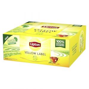 Lipton, Thé Noir Classique, Avec Ingrédients 100% Naturels, Goût Intense et équilibré, idéal pour toutes les occasions, Yellow Label, Pack de Papier, Filtres Compostables, 100 Filtres à Thé Noir 1 (Shardana UK, neuf)