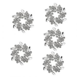 DEARMAMY 5 Pièces broche de mariage mariée barrette hair pin robe de mariée robe mariée anniversaire broche couronne épingle à nourrice insigne pour les femmes épingle pour chapeaux strass (Telinei, neuf)