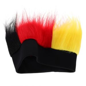 VICASKY Perruques rouges sans colle en cheveux humains coupes iroquoises perruques de cheveux humains surlignées perruques de cheveux humains colorés perruques de cheveux humains humains allemands (Belicious Helper, neuf)