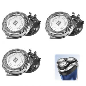 Lot de 3 têtes de rechange SH30/SH50 compatibles avec Philips, tête de rasoir de rechange pour homme, double lame 360°, système rotatif, rasoir sec et humide pour rasoir Philips 5000, 3000 (ChaoOuXin, neuf)
