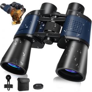 Jumelles pour Adultes 20x50 Jumelles &Eacute;tanches HD avec Prisme BAK4 et Objectif FMC Portables T&eacute;lescope pour l'observation des Oiseaux, Football, Concerts, avec Adaptateur pour Smartphone (CHEERS, neuf)