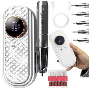 GASHIO® Ponceuse à ongles sans fil - Kit de manucure et pédicure - 50 W - Lime à ongles électrique - Fraise à ongles pour ongles en gel - Machine à ongles pour ongles en gel - Machine à ongles pour (GASHIO, neuf)