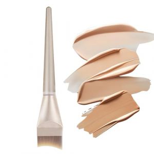 Pinceau de fond de teint pour maquillage liquide &ndash; Applicateur cosm&eacute;tique humide sec, pinceau de maquillage plat, pour m&eacute;langer la cr&egrave;me liquide, les joues, sous les yeux, le nez et le visage (xinxkm, neuf)