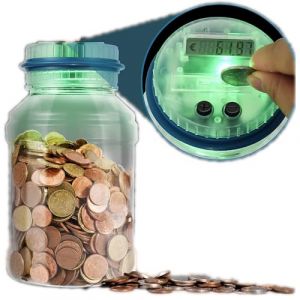 Tirelire Economiser Argent Banque Pi&egrave;ce de Monnaie Compteur Num&eacute;rique Automatique, Grande Capacit&eacute; (Borkorn, neuf)