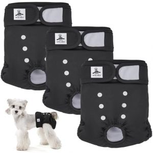 UFO PET Culotte Chiennes Chaleurs M R&eacute;utilisables, Couche pour Chien Femelle Lavables (Lot de 3), Culotte tr&egrave;s Absorbantes pour Chien avec Fermeture Forte et Flexible (UFO PET-FR, neuf)