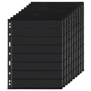 10 Feuilles de Pages d'album de Timbres-Poste, 8 Pochettes 7,7 x 1,18 Pouces, Pochettes d'insertion de Collection de Timbres pour classeur de Collection de Timbres IS010810 (Uncle Paul Direct, neuf)