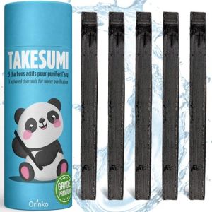 ORINKO Binchotan Bio x5 - Charbon Actif Takesumi de Bambou pour Purification de l'Eau - Filtration Écologique et Durable - Pack de 5 Bâtons de Takesumi (Eslab, neuf)