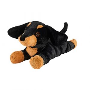 Warmies Sac de blé en Peluche Teckel, Lavable au Micro-Ondes, Peluche lestée entièrement chauffante avec Parfum de Lavande française, Ours en Peluche Chaud ou Froid pour la Relaxation, Taille Junior (Solretail LTD, neuf)