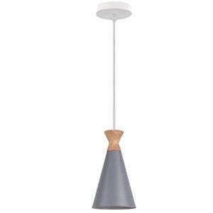 E27 Lustre Suspension &Eacute;clairage Luminaire Suspension LED Plafonnier Scandinave Moderne Style Simple pour Restaurant Salle &agrave; manger Decoratif Salon Cuisine (Gris) (Hongho, neuf)