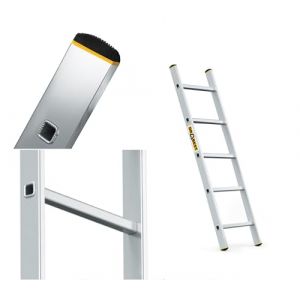 Drabest ÉCHELLES SÉRIES Pro Escabeau Multi-Usages 1x5 en Aluminium Pressé - 150 KG - Pliant - 40 X 139 X 5 Cm (DRABEST, neuf)