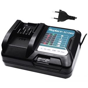 GOLEMON® 12V DC10WD Chargeur Remplacement pour DC10SB DC10WC DC10RE pour Makita Batterie BL1040B BL1020B BL1021B BL1016 Bl1041B Tool DF031D DF0331D TD110D JR103D (golem, neuf)