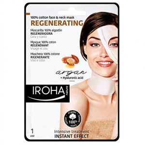 Iroha Nature Regeneradora Mascarilla Coton Huile d'Argan Visage et Cou 1 pi&egrave;ce (Dealon, neuf)
