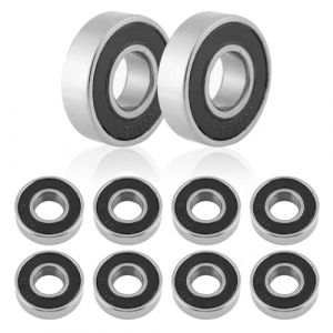 Uadme Roulement 6001-2RS, 10 Pcs Roulements à Billes 12x28x8mm, Deep Groove Ball Bearings, pour Équipements Industriels Véhicules (OKBY, neuf)