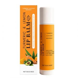 Baume &agrave; l&egrave;vres au curcuma, rouge &agrave; l&egrave;vres &agrave; la cire d'abeille, l&egrave;vres s&egrave;ches ou gerc&eacute;es, hydratation longue dur&eacute;e et fini naturel modulable (guangzhouqiangxishangmaoyouxiangongsi, neuf)