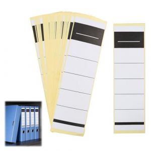 50 &Eacute;tiquettes pour Dos de Classeur &agrave; Ins&eacute;rer, Format 54 x 190 mm, Papier Blanc &Eacute;pais Facile &agrave; &Eacute;crire, Compatibles Classeur 8 cm, Id&eacute;ales pour Bureau &Eacute;cole Archives, &eacute;tiquettes pour classeur (JiaHeHe, neuf)