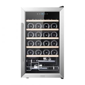 Cecotec Cave a vin Bolero GrandSommelier 2450 Inox Compressor. Cave à vin 24 Bouteilles avec compresseur de réfrigération, température réglable entre 5 et 18 ºC pour un service parfait. (Cecotec, neuf)