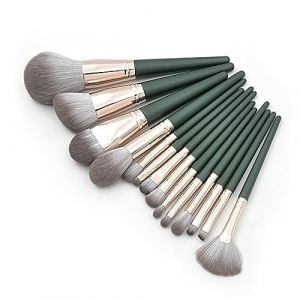 BESTYASH 14pi&egrave;ces Kit De Pinceaux De Maquillage Avec Manche Bois Et Poils Fibre Artificielle Pour Cosm&eacute;tique Et Poudre (Feast of Yan, neuf)