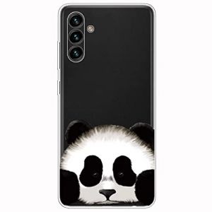 WQCSH Compatible avec Samsung Galaxy A13 5G/A04 S Coque Coquille Ultra Mince Antichoc R&eacute;sistant aux Rayures Silicone TPU Transparent Couleur Motif Coques+Protecteur D'&eacute;cran 1 PCS - Panda (NiaCoCo, neuf)