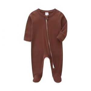 KIDDLETOWN combinaison bebe garcon fille, b&eacute;b&eacute; barboteuses, b&eacute;b&eacute; pyjama sac de couchage en coton avec double zip, combinaison bebe fille, Coton Manches Longues Body avec pieds pyjama bebe fille (KIDDLETOWN, neuf)