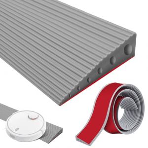 Niuny Rampe de Seuil en PVC Rampe de Seuil de Porte 4x10x90cm Autocollantes Seuils de Porte en Caoutchouc Barre de Seuils Adhesive Surface Antid&eacute;rapante pour Fauteuil Roulant Poussette Aspirateur (Niuny, neuf)