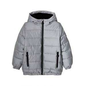 VERTBAUDET Doudoune &agrave; capuche doubl&eacute;e polaire gar&ccedil;on effet r&eacute;fl&eacute;chissant Gris 12A (VERTBAUDET, neuf)