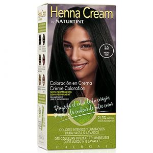Naturtint | Crème au henné | Crème colorante semi-permanente sans ammoniaque | +90% d'ingrédients naturels | Jusqu'à 12 lavages | 1.0 Noir | 110 ml (LABORATORIOS PHERGAL, S.A., neuf)