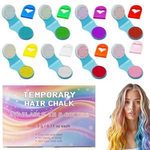 WUSJCOF 8 Couleurs de Poudre pour Cheveux, Spray Coloré Lavable, Teinture Temporaire pour Filles, Enfants et Adolescents (5-15 Ans), Idéal comme Cadeau de Noël ou d'Anniversaire (Rose, etc.) (NAROU DUTEN, neuf)