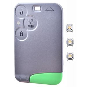 ANGOFIZ Coque Clé Carte 3 Boutons Lock+Auto Compatible avec Renault Laguna 2 Espace 4 Vel Satis + 3 Boutons Poussoir Switch (ANGOFIZ, neuf)