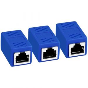 AXFEE Coupleur RJ45, 3 Pi&egrave;ces Ethernet Raccord RJ45, Connecteur Cat7, Cat6, Cat5, Cat5e Compatible avec c&acirc;bles r&eacute;seau Femelle vers Femelle (Ouuze, neuf)