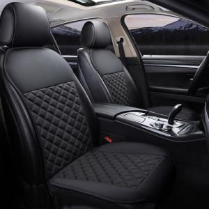 Lot de 2 Housses de Si&egrave;ge Auto Avant Style Moderne en Similicuir Noir R&eacute;sistantes &agrave; l'usure, Respirantes et &Eacute;cologiques sans Odeur pour Peugeot 2008 206 207 207 SW 208 3008 307 308 308 SW 508 508 SW (Chemu Auto, neuf)