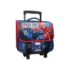 mybagstory - Spiderman &ndash; Cartable &agrave; roulettes Garcon 38x31x15 cm &ndash; Sac Scolaire Trolley avec Compartiments et Rabat &ndash; Poign&eacute;e t&eacute;lescopique et roulettes &ndash; Primaire CP CE1 CE2 (Mon jouet pr&eacute;f&eacute;r&eacute;, neuf)