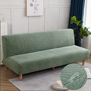 DOTBUY-SHOP Housse de Canape Clic Clac Jacquard Extensible Imperméable Housse de Canapé-lit Housse de Canapé sans Bras Universel Doux Antidérapante Lavable Housse Futon (Vert Matcha,160-190cm) (DOTDOT SHOP, neuf)