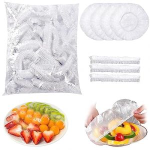 Sac de Conservation Frais 200 pièces Charlotte Alimentaire Reutilisable Film Plastique Alimentaire Sac Conservation Reutilisable Fresh Bag Sac de Conservation Alimentaire Couvre Plat Fraicheur (ONEMAX-OUKUO, neuf)