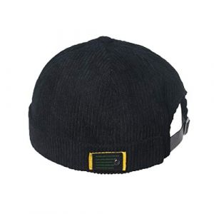 YAMEE Bob Homme Docker Bonnet Femme Casquette Neuf Urban Style Bord Roulé rétro Travailleur Marin Unique Street décontracté Brimless Chapeau (One Size 56-58cm) (YAMEE, neuf)