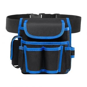 Sacoche à Outils Professionnelle, Réglable Porte-Outil Sac de Ceinture, Sac à outils Sacoche, Ceinture à Outil d'électricien, Ceinture Porte-outils pour Charpentier Bricoleur Menuisier(Bleu) (LTLSZRN, neuf)