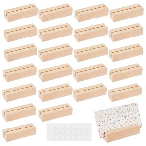 OLYCRAFT 20 pi&egrave;ces Porte-Cartes en Bois Porte-Cartes Bois Porte-Cartes de Nom Support de Num&eacute;ro de Table pour la F&ecirc;te Mariage &Eacute;v&eacute;nements D&eacute;coration Double Affichage Lat&eacute;ral - 13g/pi&egrave;ces (OLYCRAFT EU, neuf)